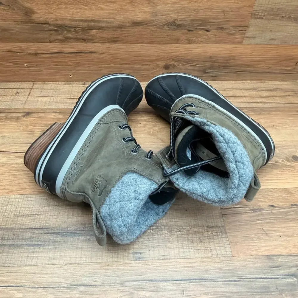 Sorel Women's Size 6.5 Slimpack Lace II Waterproof Insulated Boot Gray/Black